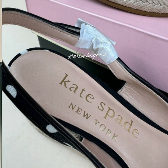 NWT Polka Dot Wedge Sandals Kate Spade Pajama Party Summer Cruise Sandal - Picture 11 of 16